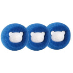 Lot de 3 attrape-poils bleus pour lave-linge