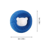 Dimensions de l’attrape-poils bleu : 6 × 6 cm