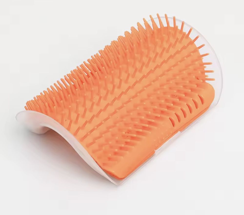 Brosse d’angle pour chat, coloris orange