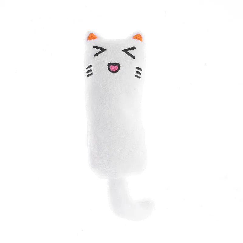 Jouet à l’herbe à chat en peluche, coloris blanc