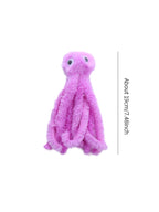 Pieuvre en peluche violette, environ 19 cm